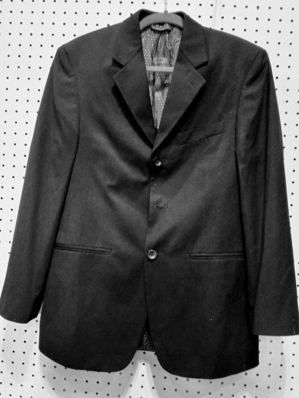 Men's Black Single-Breasted Sport Coat - Classic Tailored Look